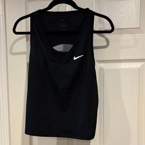 Nike Black Tank Top with White Swoosh